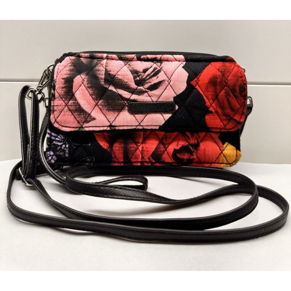 Vera Bradley RFID LITTLE HIPSTER Havana Rose Quilted Crossbody Retired CROSSBODY